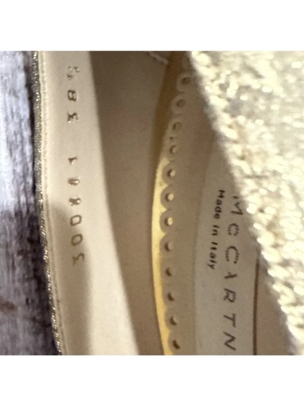 Stella McCartney Gold Metalic Brocade Platform Pumps Size 38.5 mspr $975 Italy